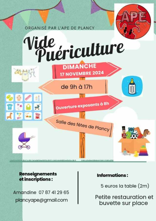 Vide Puériculture, à Plancy-l’Abbaye