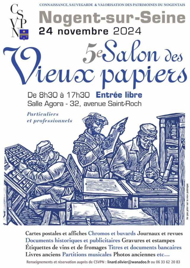 5ème Salon des Vieux Papiers à l’Agora Michel Baroin de Nogent-sur-Seine