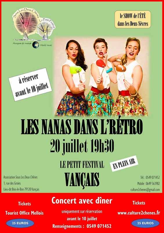 Le Petit Festival : Concert-Dîner LES NANAS DANS L'RÉTRO