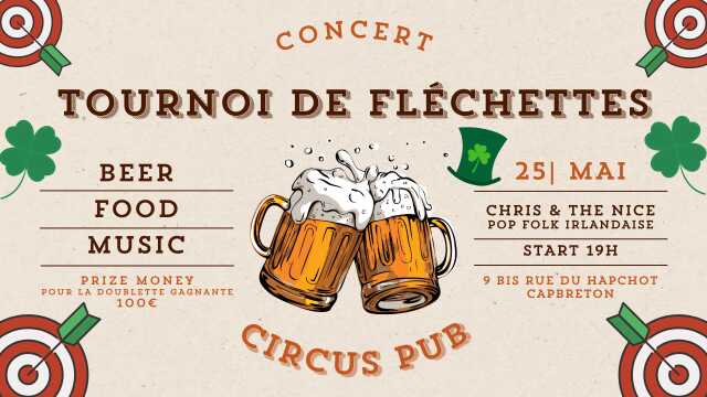 Circus pub : Tournoi de fléchettes + concert