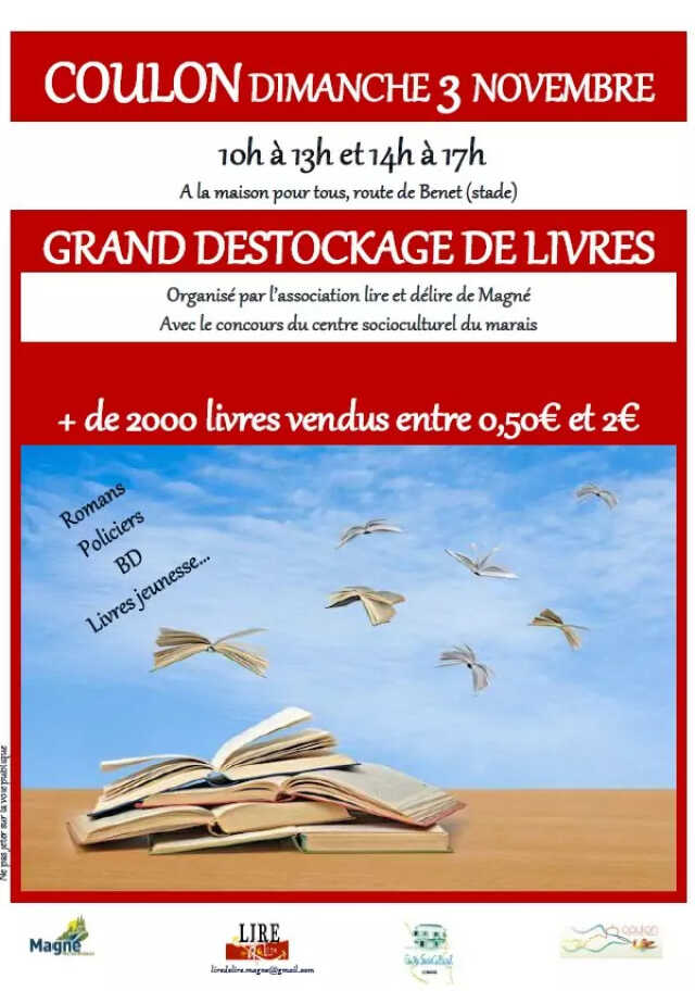 Grand déstockage de livres à Coulon