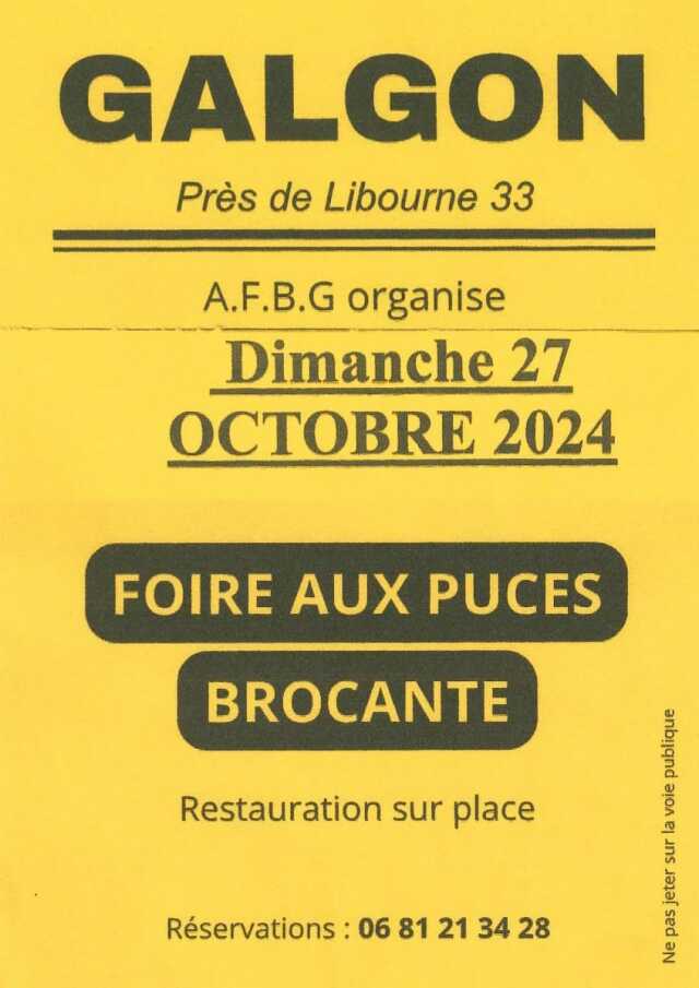 Brocante et foire aux puces à Galgon