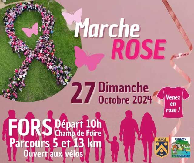 Marche rose Forsitaine - 3ème édition, à Fors