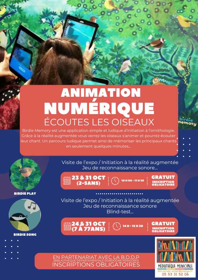 Animation numérique : écoutes les oiseaux