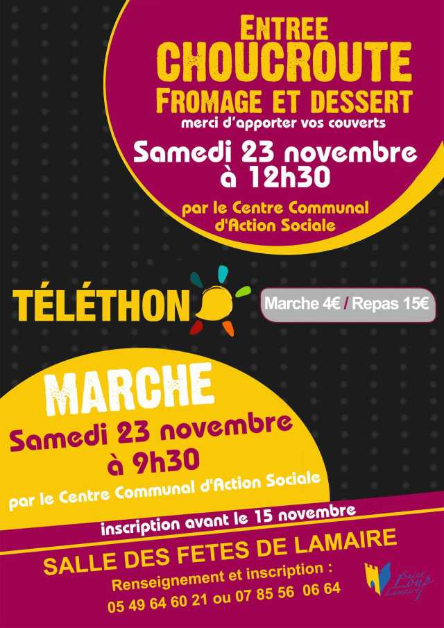 Téléthon : marche et repas