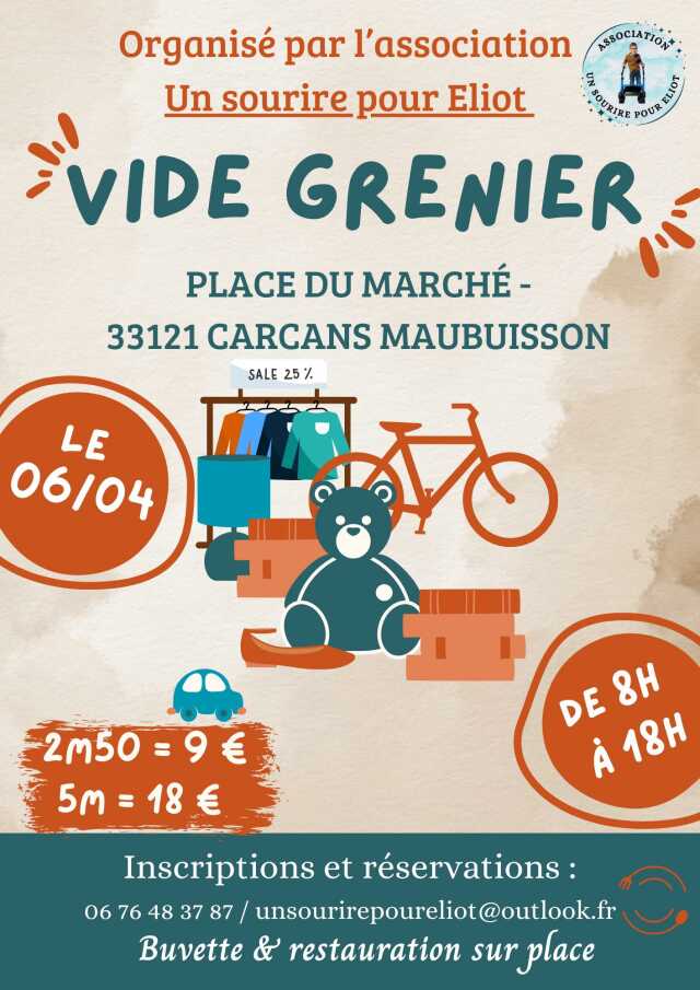 Vide grenier pour l'association 