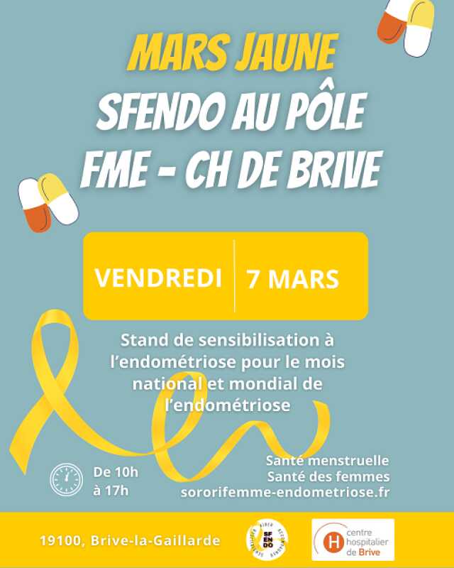 Stand de sensibilisation à l'endométriose (FME du Centre hospitalier)