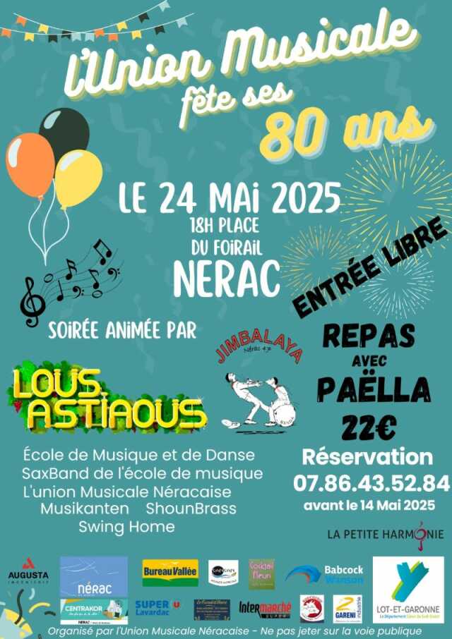 Les 80 ans de l'Harmonie de Nérac