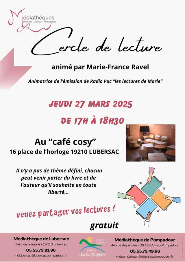 Cercle de lecture au Café Cosy