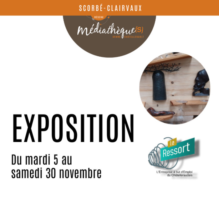 Exposition de créations de la recyclerie Le Ressort EBE