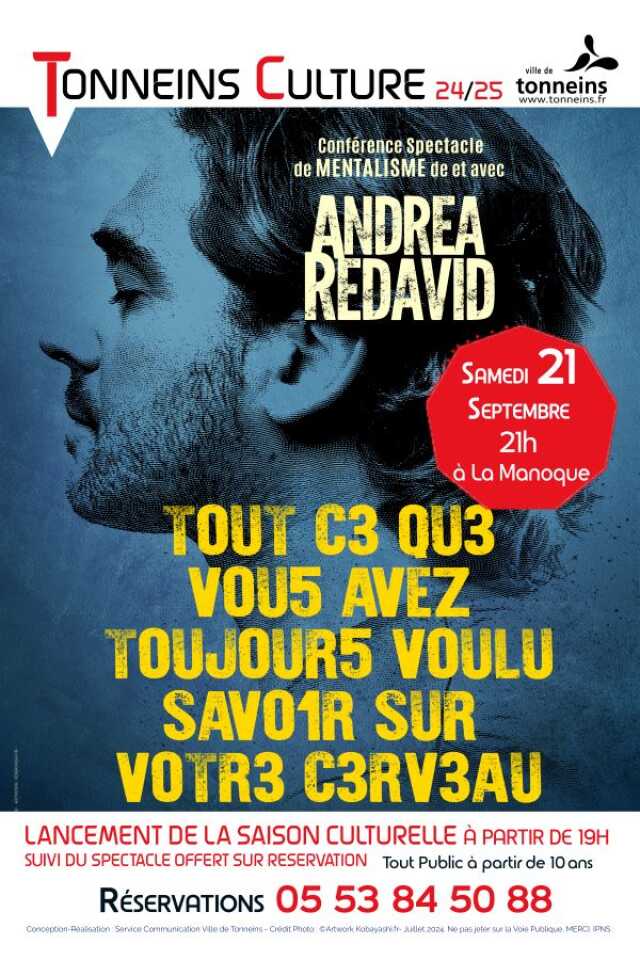 Lancement de saison - Conférence Spectacle de Mentalisme de et avec Andréa REDAUID