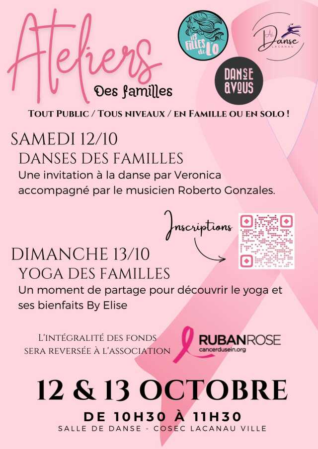 Octobre Rose : Danses des familles parents/enfants, en duo ou en famille avec Danse&Vous x ASL Danse Lacanau x Les Filles de L’O