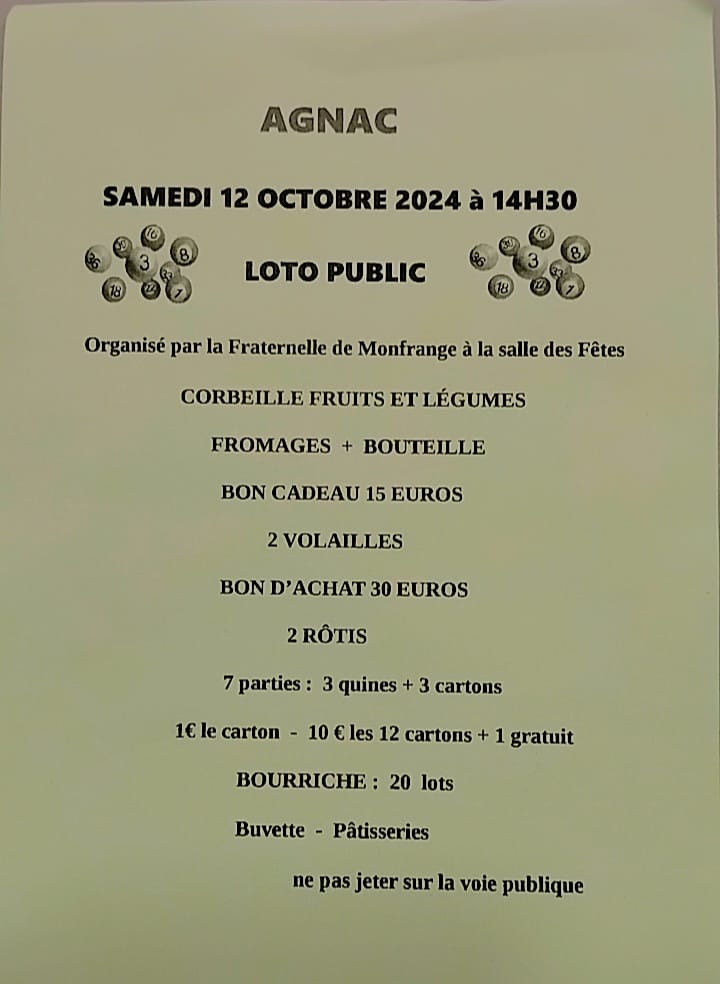 Loto public du club 