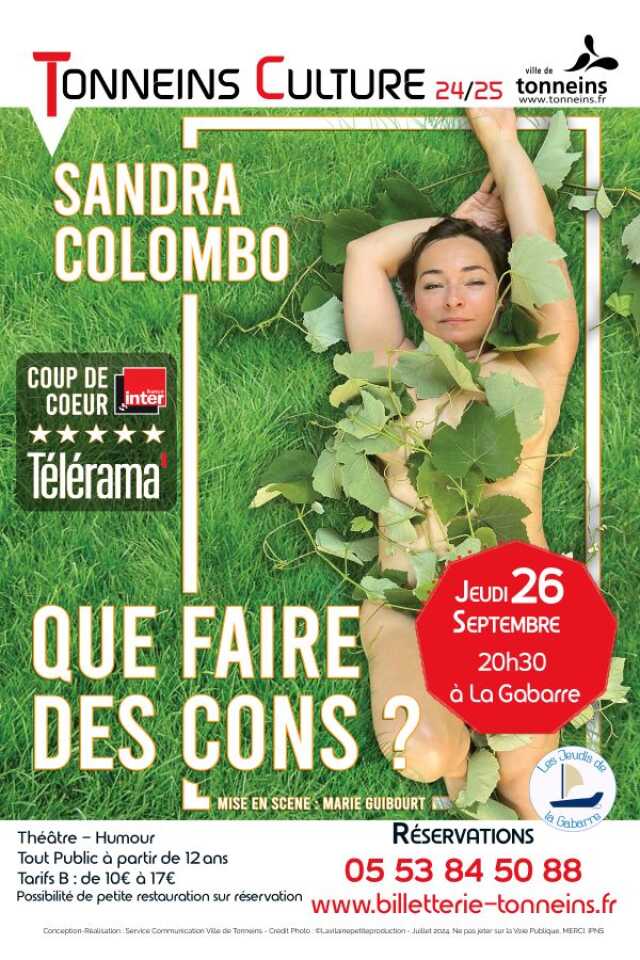 Les Jeudis de La Gabarre, Théâtre  Sandra Colombo dans 