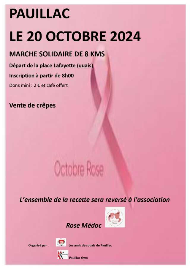 Octobre Rose 2024 : Marche solidaire à Pauillac