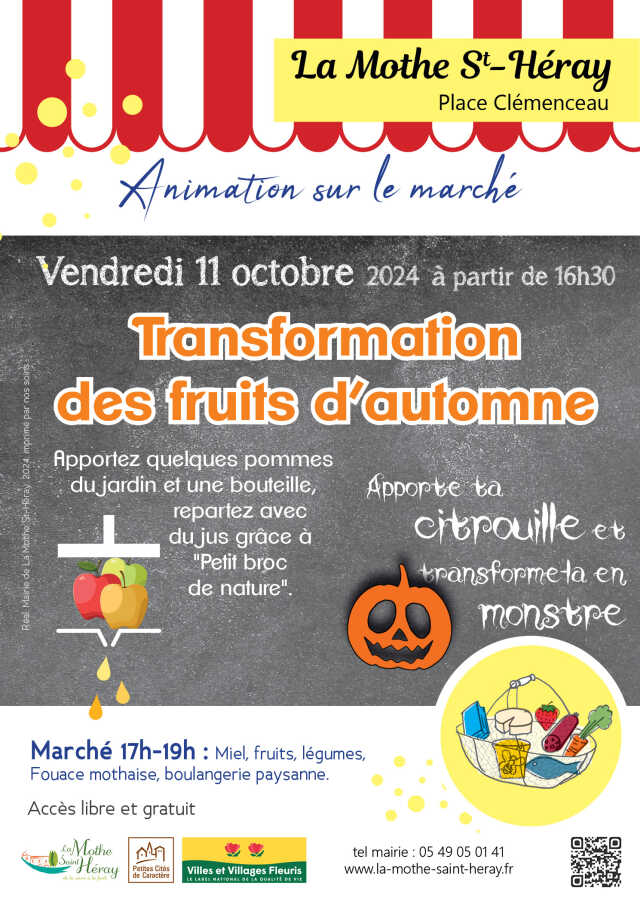 Marché et transformation des fruits d'automne