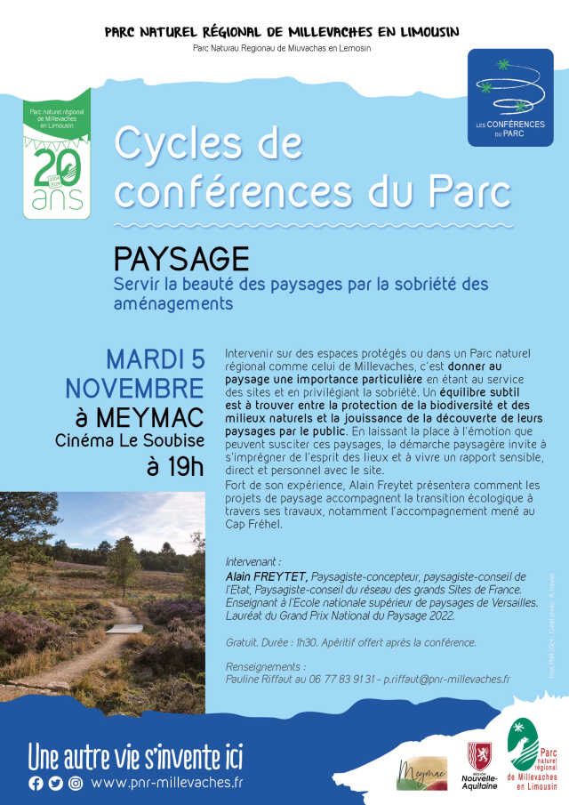 Cycles de conférences du Parc | Paysage par Alain Freytet