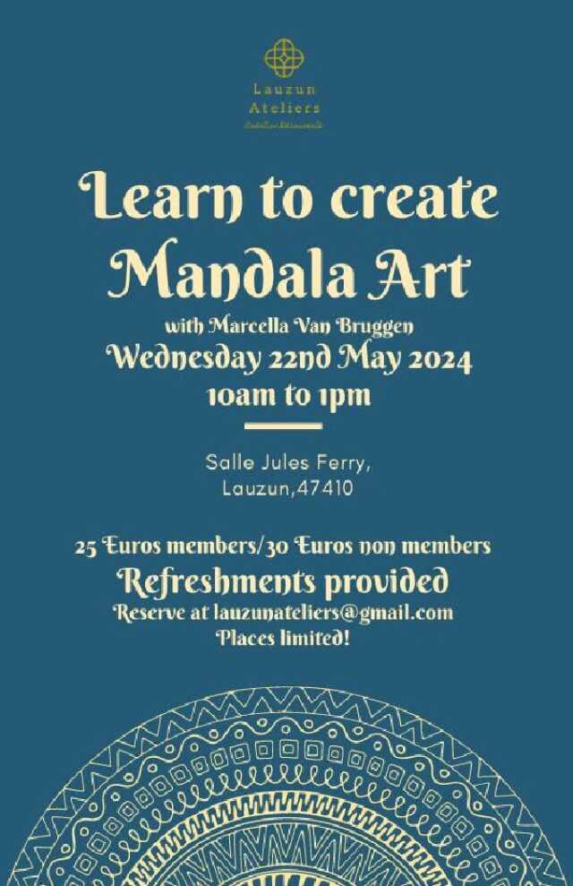 Atelier apprendre à créer du mandala art