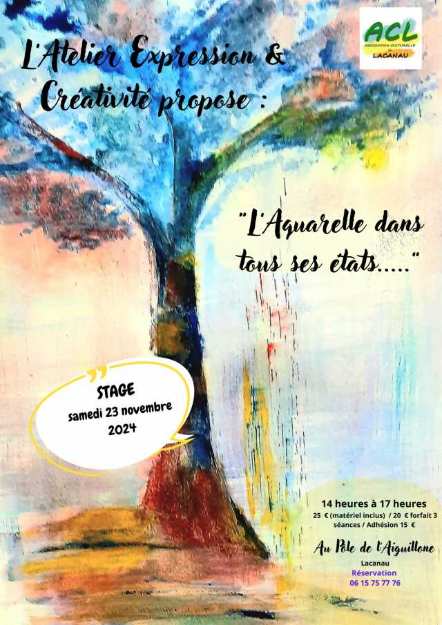 Ateliers expressions et créativité : l'aquarelle dans tous ses états avec ACL - sur inscription