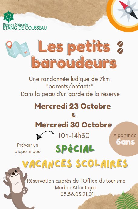 Les Petits Baroudeurs - sur réservation 3€ par adulte et 1€ par enfant