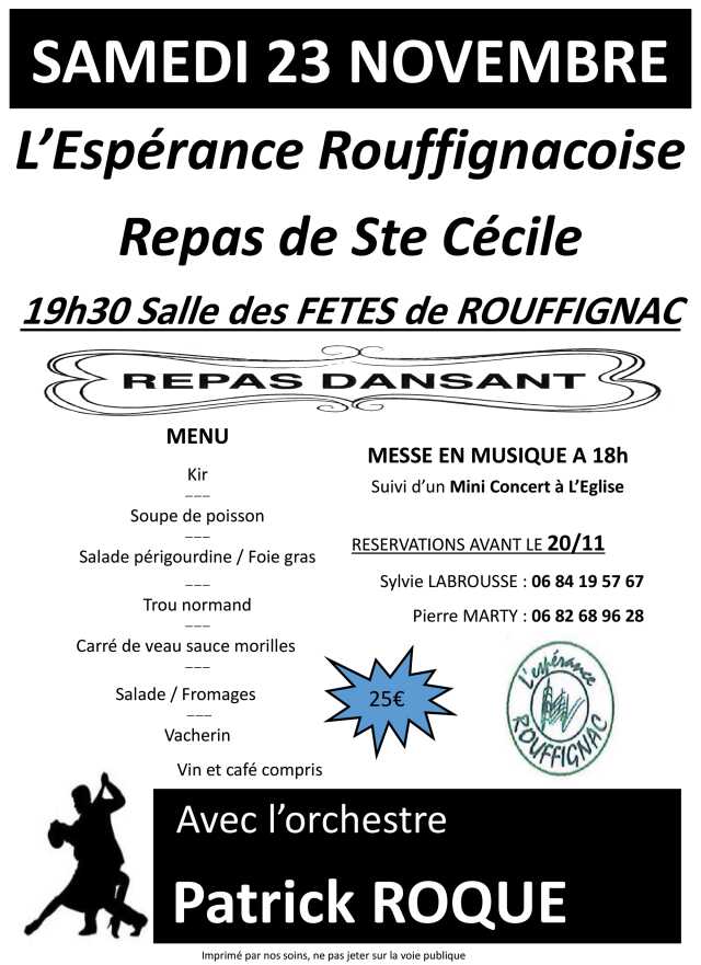 Repas dansant de la Sainte Cécile