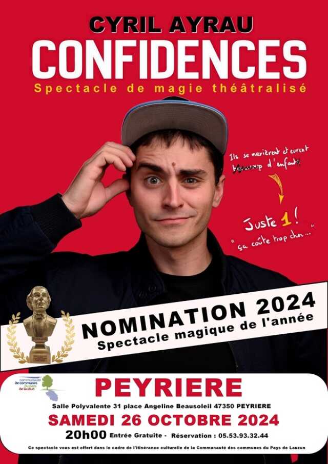 Confidences - Spectacle de magie théâtralisé de Cyril Ayrau