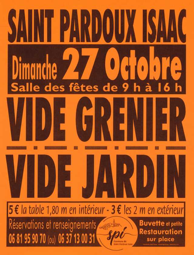 Vide-greniers et vide jardin