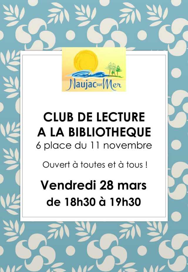 Club de lecture à la bibliothèque