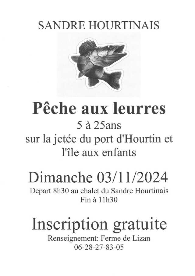 Pêche aux leurres - inscription gratuite