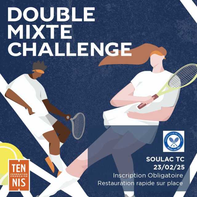 Double Mixte Challenge organisé par Le Tennis Club (Inscription obligatoire)