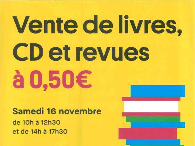 Vente de livres, CD et revues