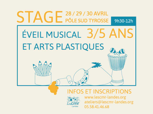 Stage 3/5 ans éveil musical et arts plastiques