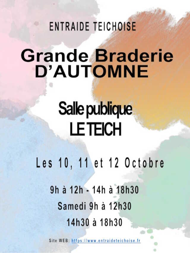 Braderie d'automne de l'Entraide teichoise.