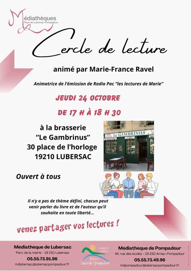 Cercle de lecture à Lubersac