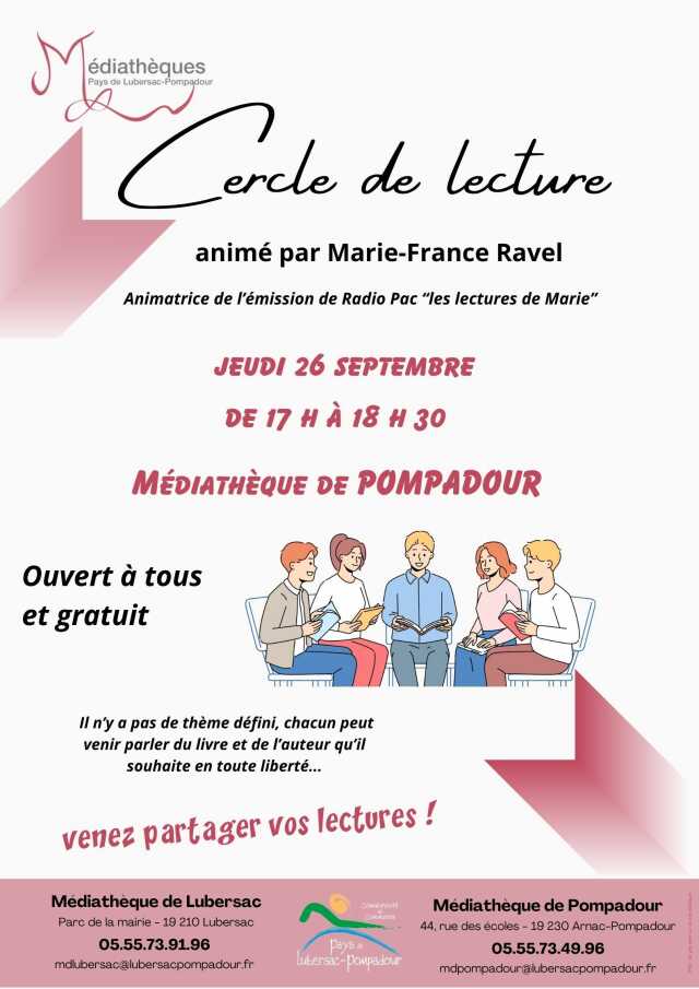 Cercle de lecture à la médiathèque de Pompadour