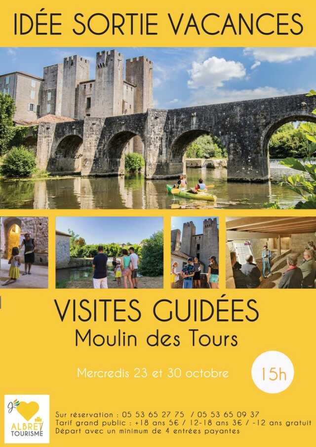 Visites guidées du Moulin des Tours pour les Vacances de Toussaint