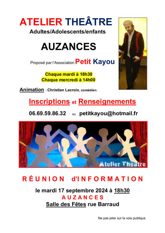 Petit K@you Atelier Théâtre Auzances