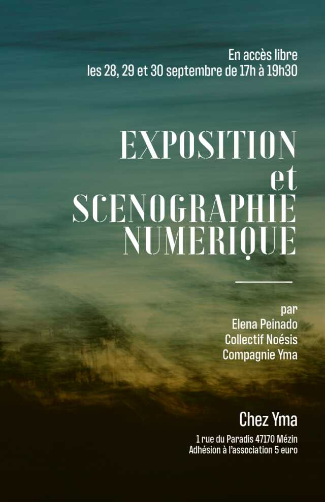 Exposition et scénographie numérique - Elene Peinado, Collectif Noésis, Compagnie Yma