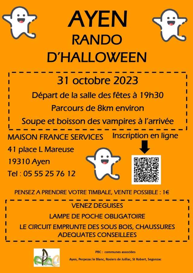 Corr ze Randonn e et balade F te Rando d Halloween Agenda