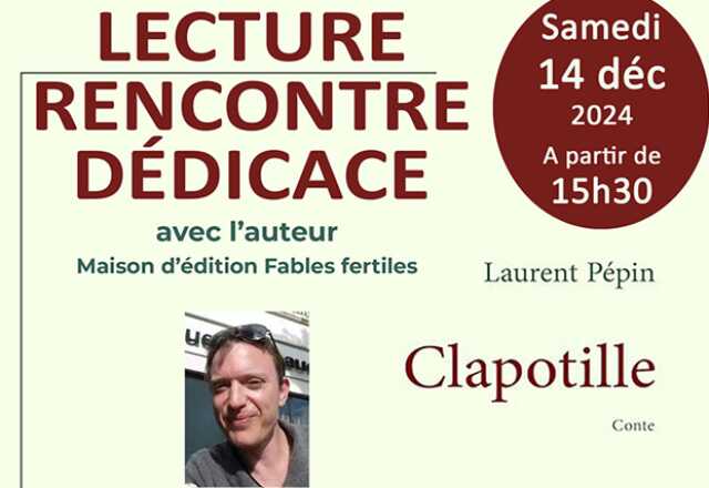 Lecture, rencontre, dédicace avec Laurent Pépin