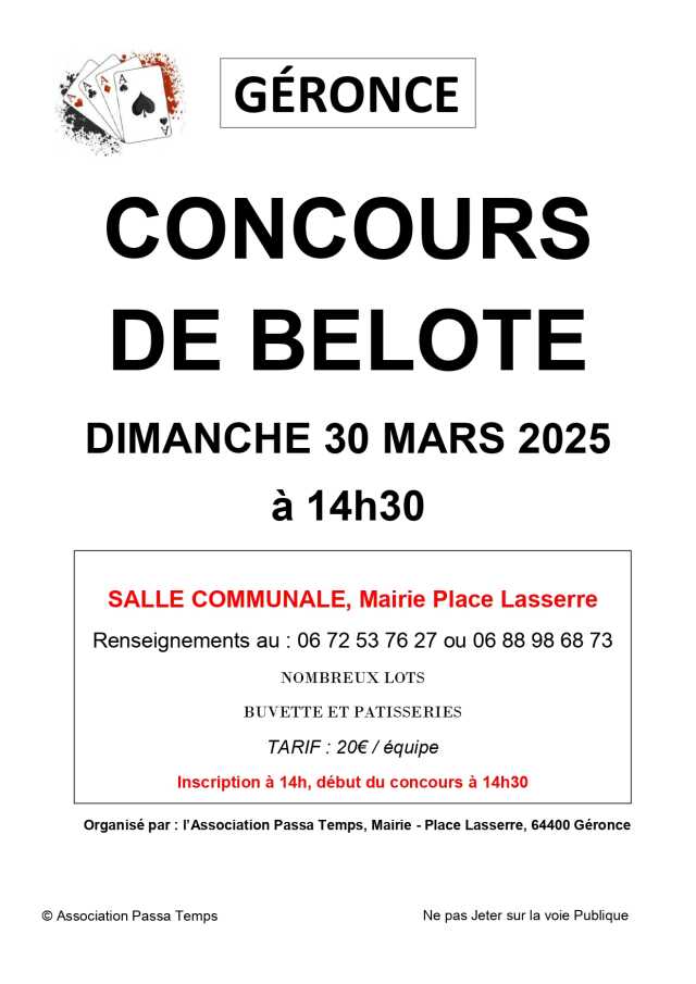 Concours de belote