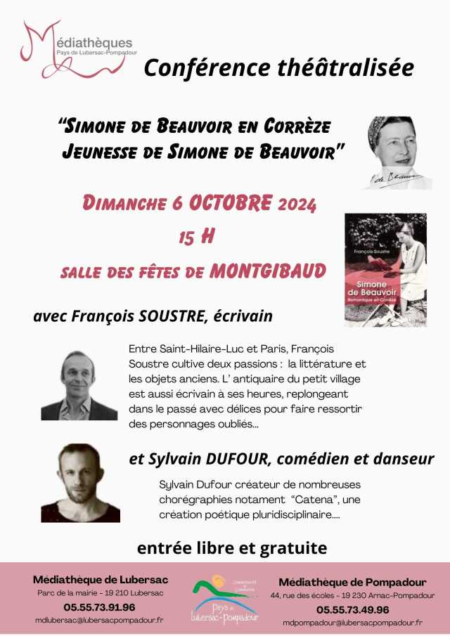 Conférence théâtralisée : Simone de Beauvoir en Corrèze