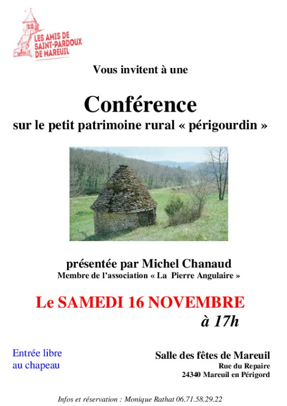 Conférence sur le petit patrimoine rural périgourdin