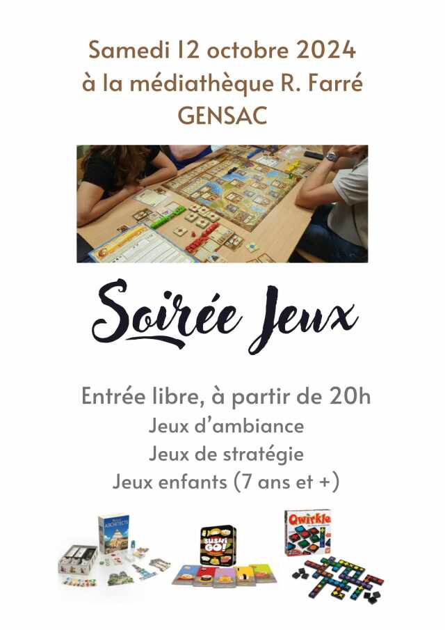 Soirée jeux de société