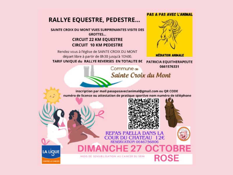 Rallye équestre et pédestre pour Octobre rose