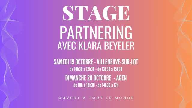 Stage mouvement Partnering avec Klara Beyeler