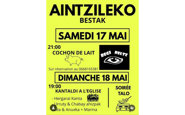 Fêtes de village : chants basques, soirée talo