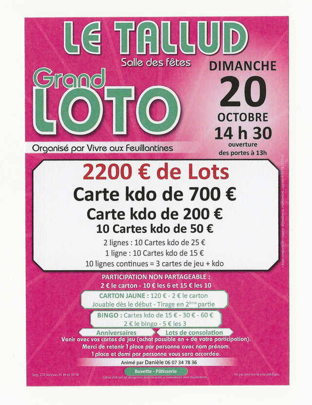 Grand LOTO au Tallud