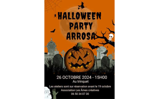 Halloween party Arrossa  : atemliers  pour enfants (sur réservation)  et animations