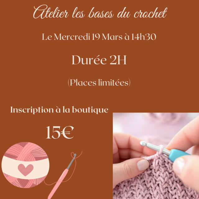 Atelier les bases du crochet